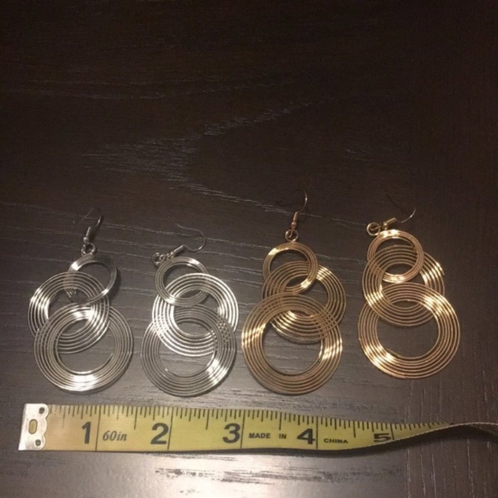 Elegant long circle earrings jewelry - Picture 6 of 8